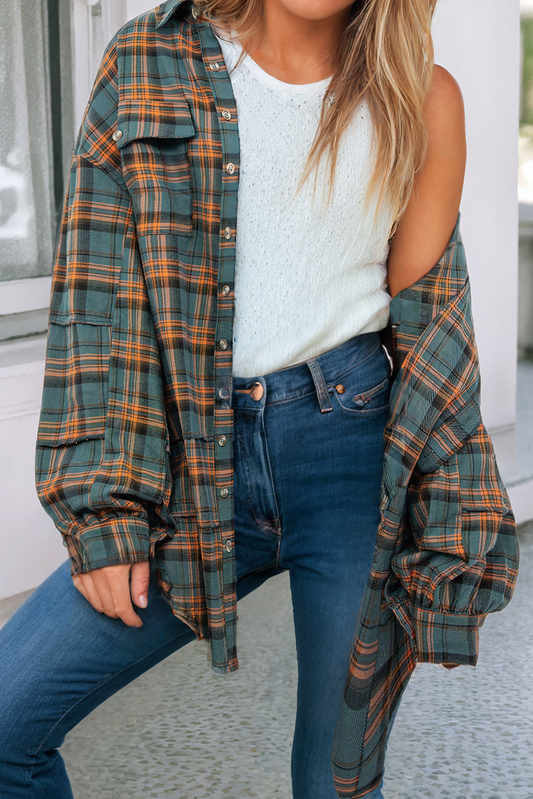 Cozy Me Long Plaid Flannel