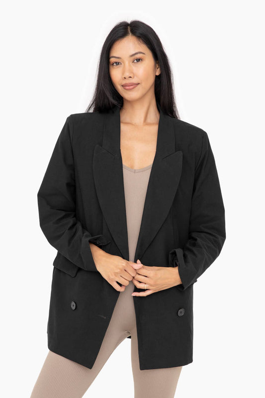 Oversized Black Blazer (no stretch)