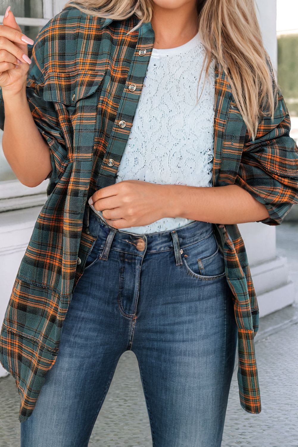 Cozy Me Long Plaid Flannel