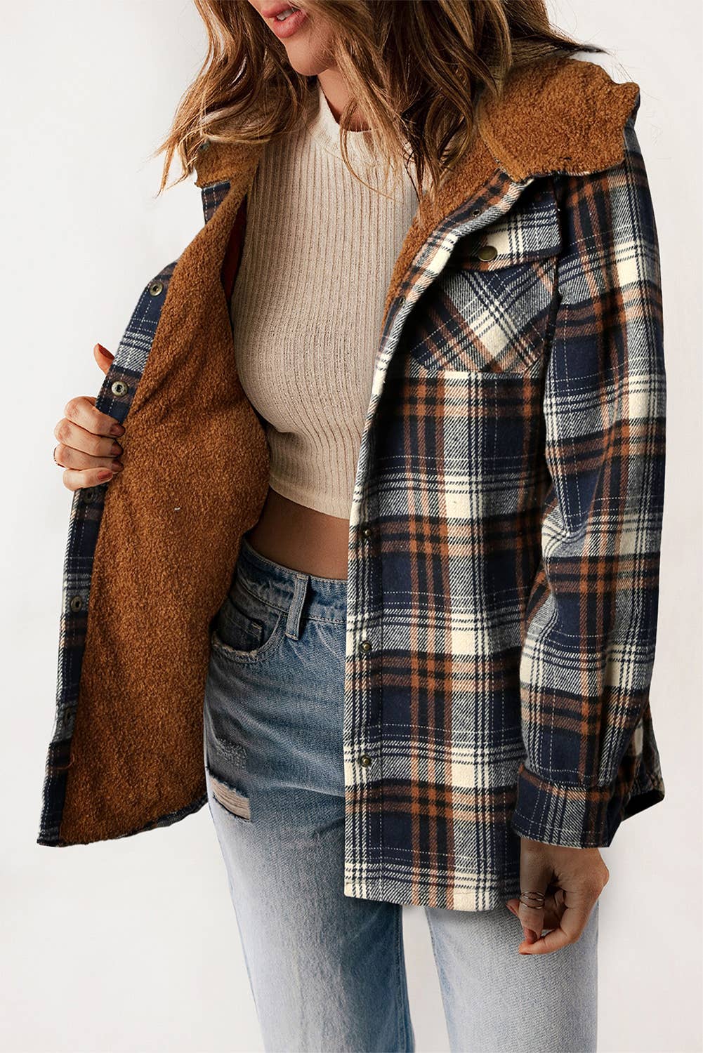 Sherpa Plaid Shacket