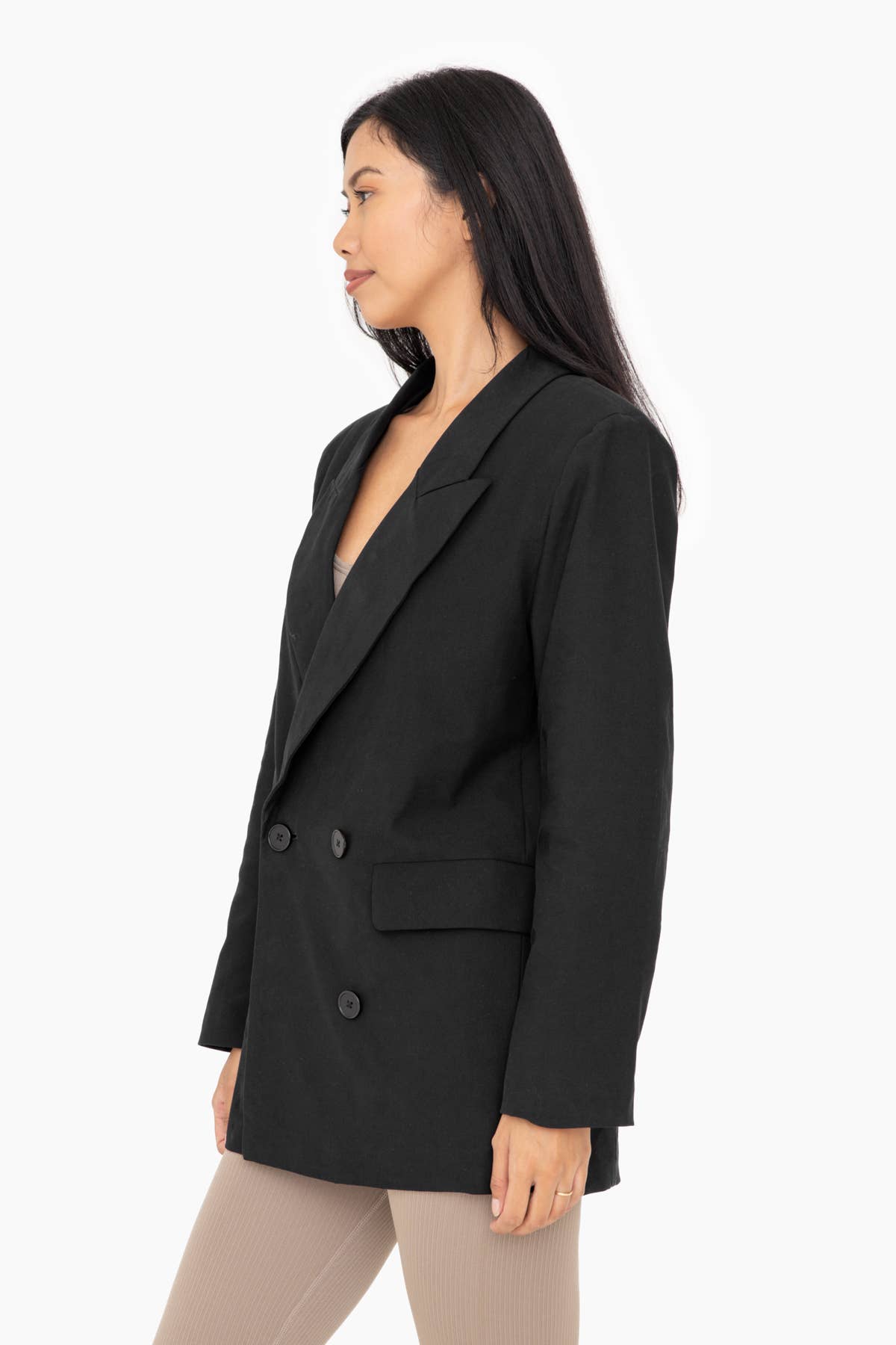 Oversized Black Blazer (no stretch)