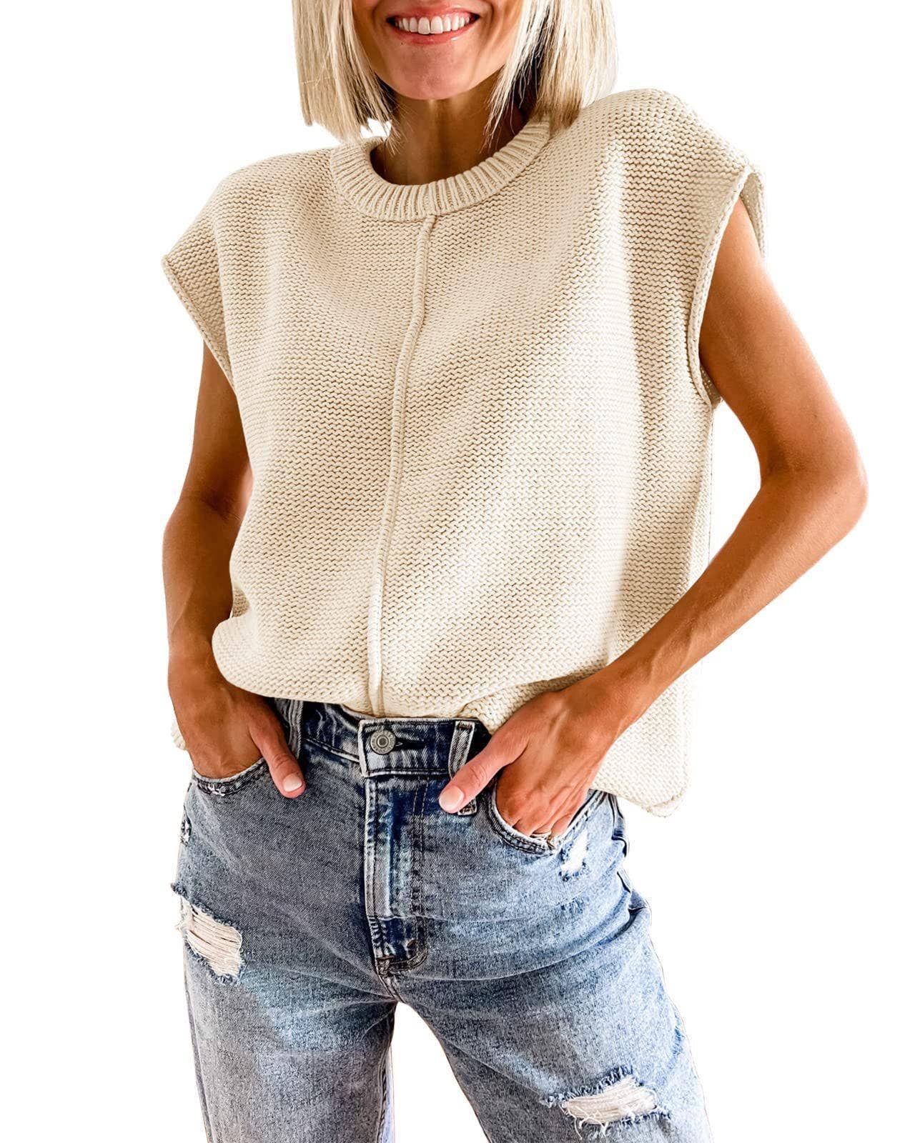 Knit Sleeveless Sweater Vest