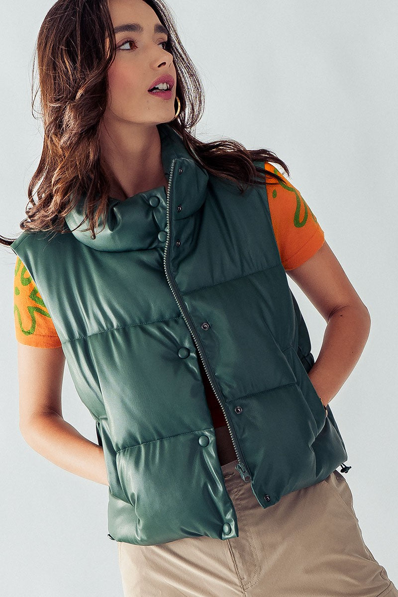 Puffer and Popped Cropped Vest