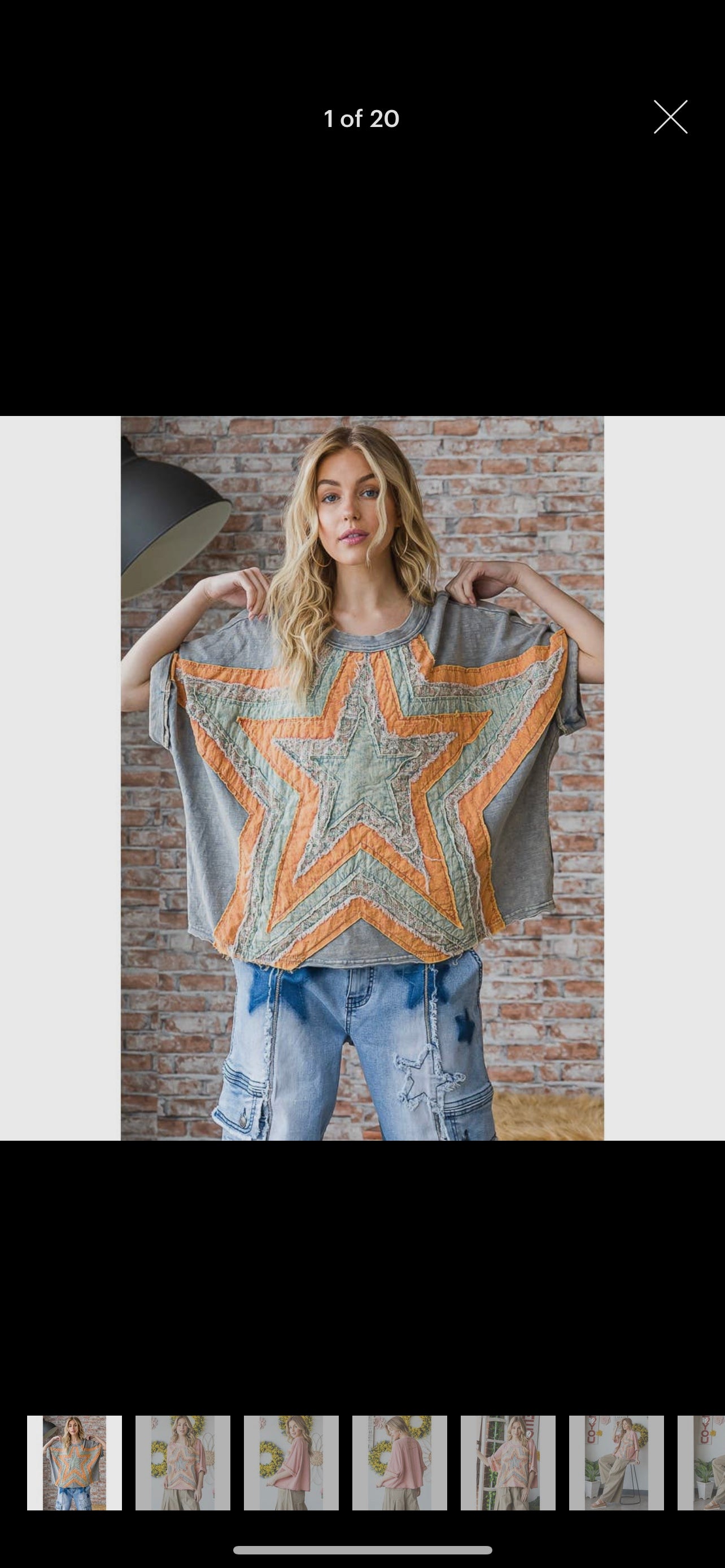 Star Patched Shortie Top