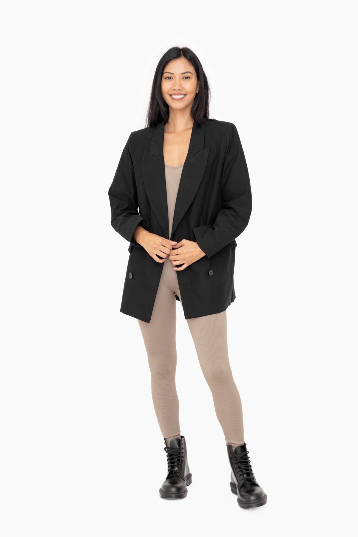 Oversized Black Blazer (no stretch)