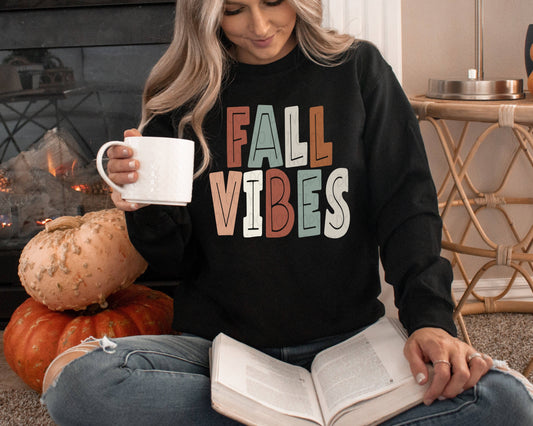 Colorful Fall Vibes Graphic Sweatshirt