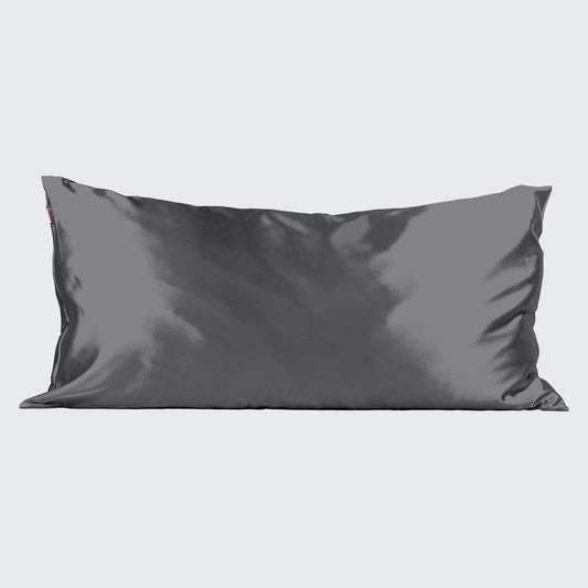 Satin King Pillowcase in Charcoal