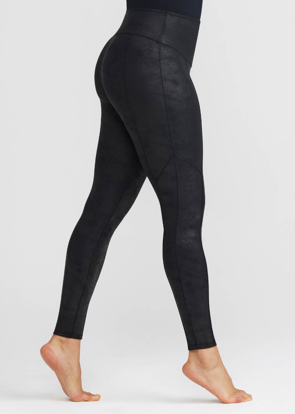 Stretch and Shine Faux Leather Shaping Legging